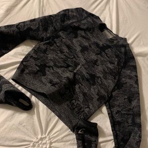 Gymshark Black Camo Crop Top!